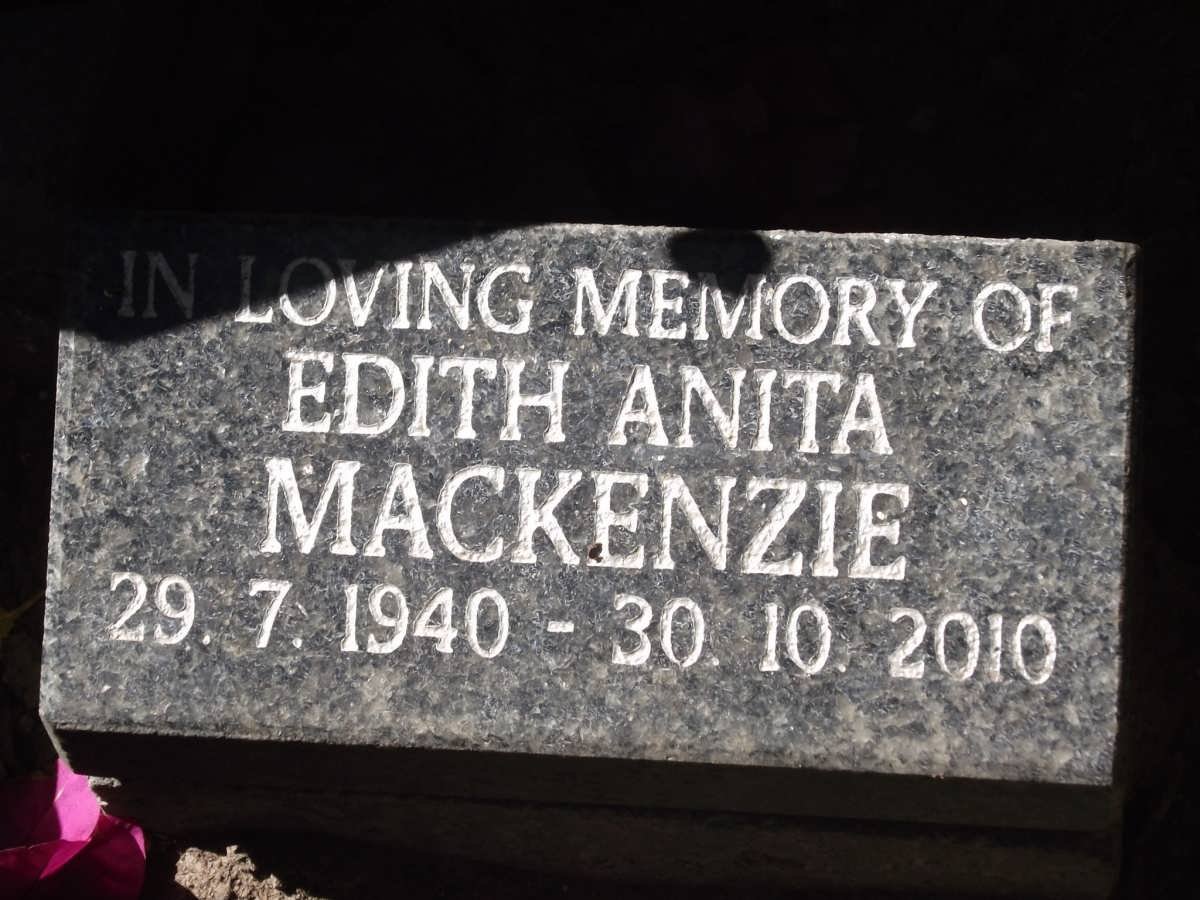 MACKENZIE Edith Anita 1940-2010