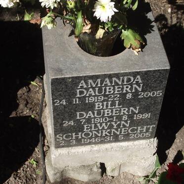 DAUBERN Bill 1910-1991 &amp; Amanda 1919-2005 :: SCHONKNECHT Elwyn 1946-2005