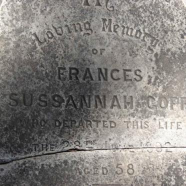 COFF Frances Sussannah -1892 
