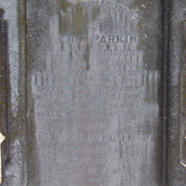 PARKIN John -1872 :: PARKIN Francisca Hannah -1908
