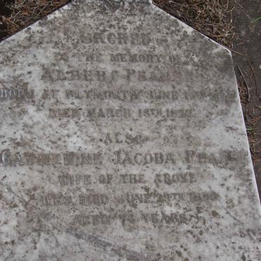 PEARSE Albert 1827-1872 &amp; Catherine Jacoba -1890