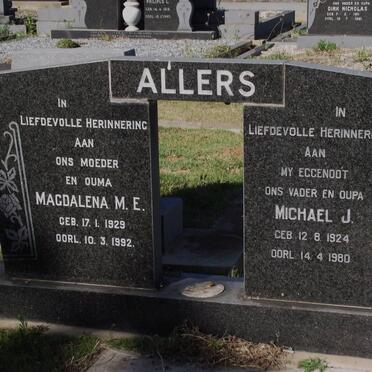 ALLERS Michael J. 1924-1980 &amp; Magdalena M.E. 1929-1992