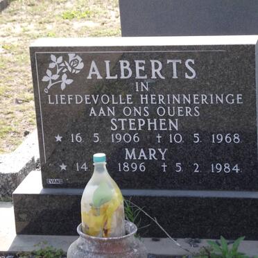 ALBERTS Stephen 1906-1968 &amp; Mary 1896-1984