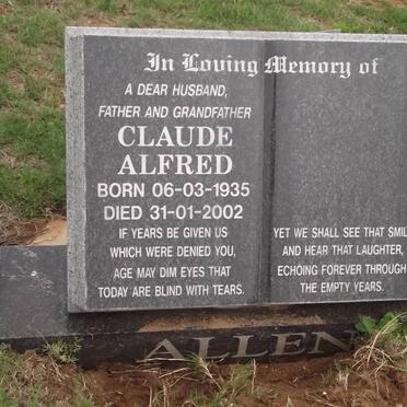 ALLEN Claude Alfred 1935-2002