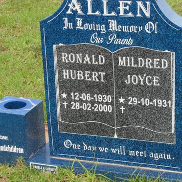 ALLEN Ronald Hubert 1930-2000 &amp; Mildred Joyce 1931-