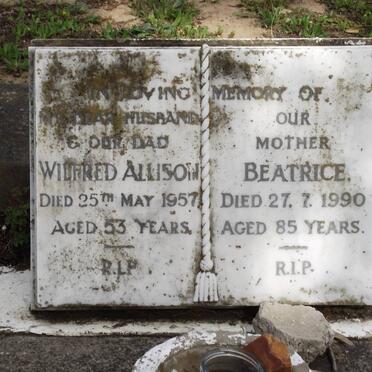 ALLISON Wilfred -1957 &amp; Beatrice -1990