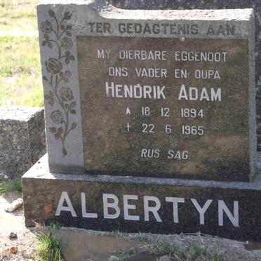 ALBERTYN Hendrik Adam 1894-1965
