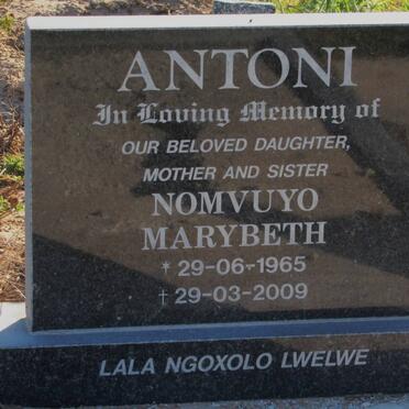 ANTONI Nomvuyo Marybeth 1965-2009