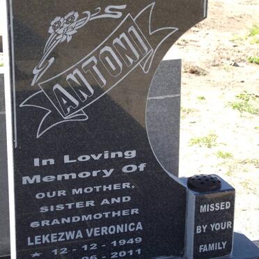 ANTONI Lekezwa Veronica 1949-2011
