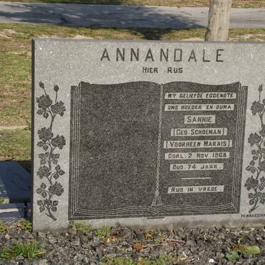 ANNANDALE Sannie nee SCHOEMAN formerly MARAIS -1968