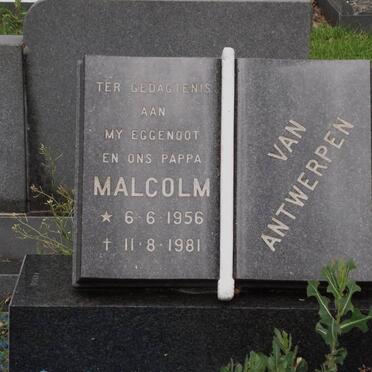 ANTWERPEN Malcolm, van 1956-1981