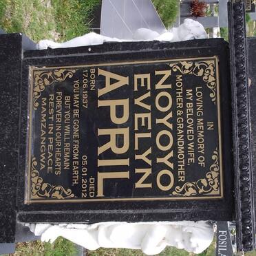 APRIL Noyoyo Evelyn 1937-2012