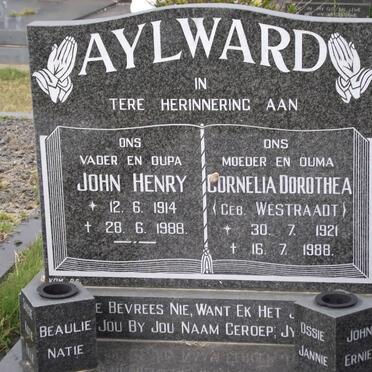 AYLWARD John Henry 1914-1988 &amp; Cornelia Dorothea WESTRAADT 1921-1988