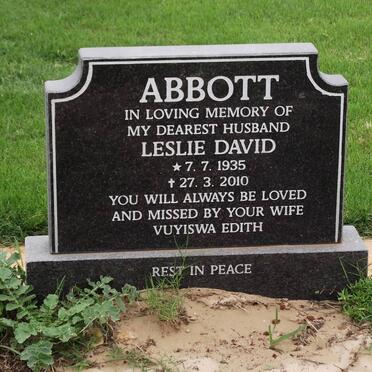ABBOTT Leslie David 1935-2010