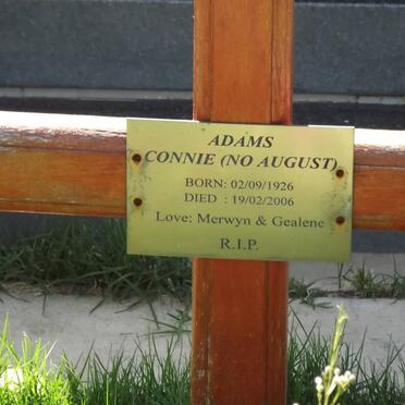 ADAMS Connie 1926-2006