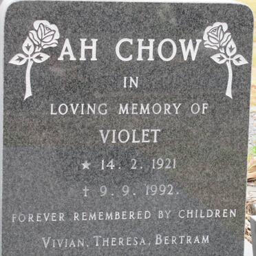 AH CHOW Violet 1921-1992