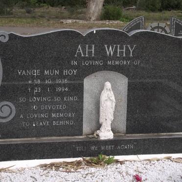 AH WHY Vance Mun Hoy 1936-1994