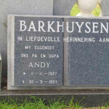 BARKHUYSEN Andy 1927-1997