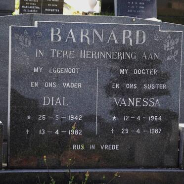 BARNARD Dial 1942-1982 &amp; Vanessa 1964-1987