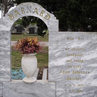 BARNARD Adam Johannes Jacobus 1929-1983
