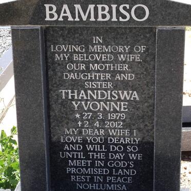 BAMBISO Thandiswa Yvonne 1979-2012