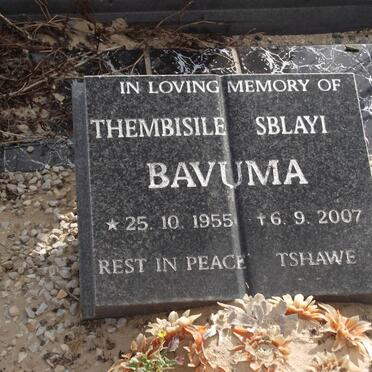 BAVUMA Thembisile Sblayi 1955-2007