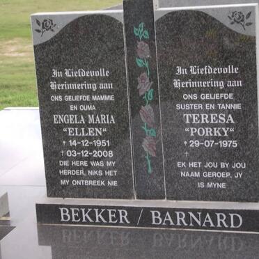 BEKKER Engela Maria 1951-2008 :: BARNARD Teresa 1975-