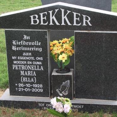 BEKKER Petronella Maria 1928-2009