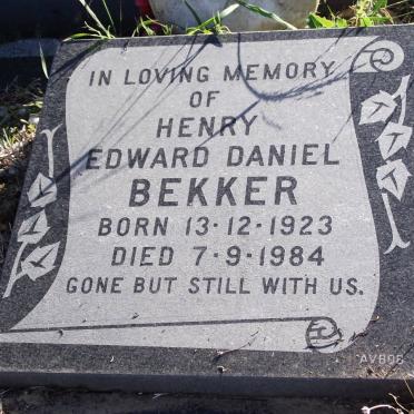 BEKKER Henry Edward Daniel 1923-1984