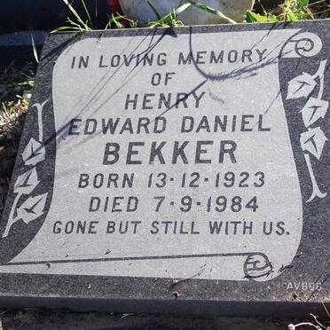 BEKKER Henry Edward Daniel 1923-1984