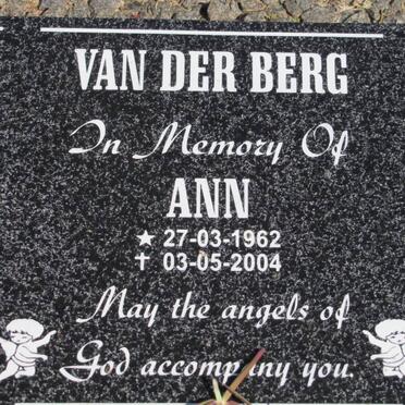 BERG Ann, van der 1962-2004