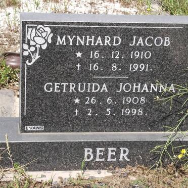 BEER Mynard Jacob 1910-1991 &amp; Getruida Johanna 1908-1998