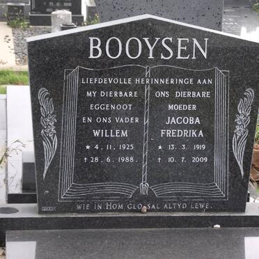 BOOYSEN Willem 1925-1988 &amp; Jacoba Fredrika 1919-2009