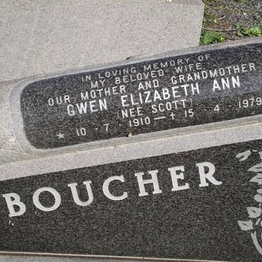 BOUCHER Gwen Elizabeth Ann nee SCOTT 1910-1979