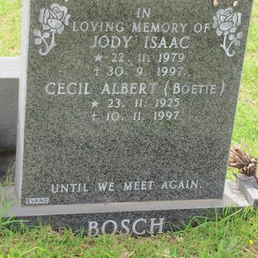 BOSCH Cecil Albert 1925-1997 :: BOSCH Jody Isaac 1979-1997