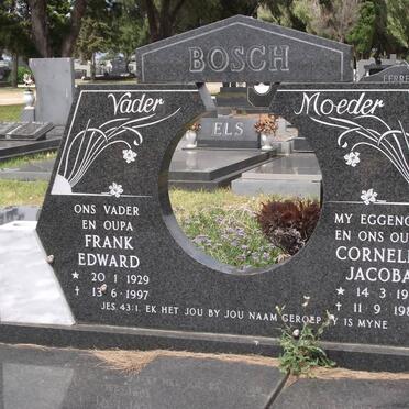 BOSCH Frank Edward 1929-1997 &amp; Cornelia Jacoba 1932-1985