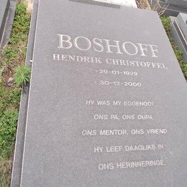 BOSHOFF Hendrik Christoffel 1929-2000