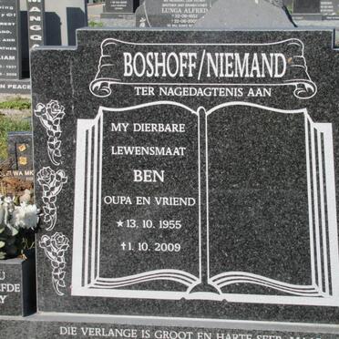 BOSHOFF Benjamin 1955-2009