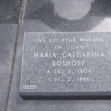 BOSHOFF Maria Catharina 1904-1986