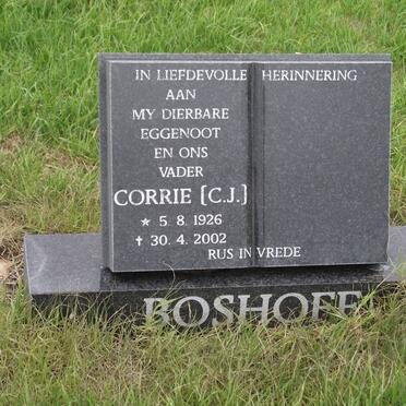 BOSHOFF C.J. 1926-2002