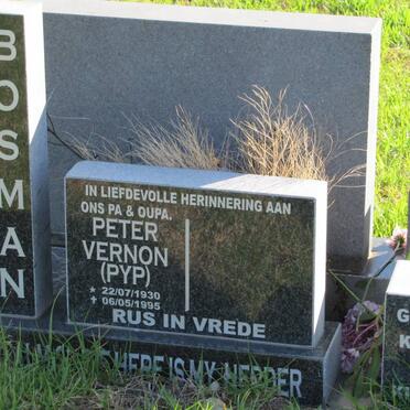 BOSMAN Peter Vernon 1930-1995