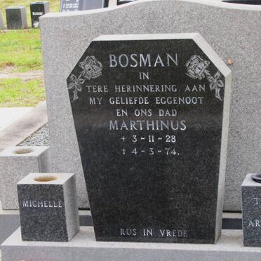 BOSMAN Marthinus 1928-1974