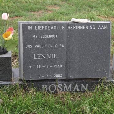 BOSMAN Lennox Frederick 1940-2002