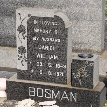 BOSMAN Daniel William 1949-1971
