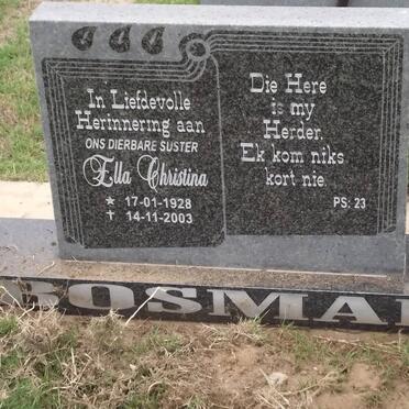BOSMAN Ella Christina 1928-2003