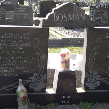 BOSMAN Theunis Johannes 1916-1968 &amp; Ella Helena VAN VUUREN 1914-1977