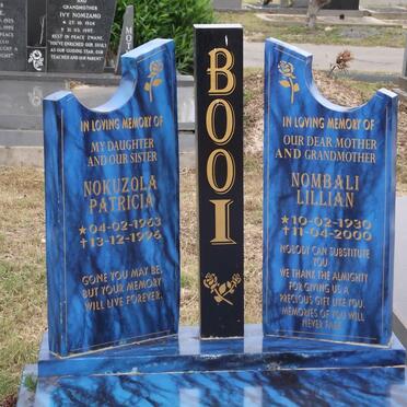 BOOI Nokuzola Patricia 1963-1996 :: BOOI Nombali Lilliam 1930-2000