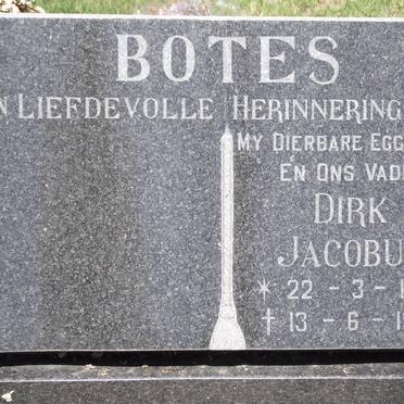 BOTES Dirk Jacobus 1920-1978