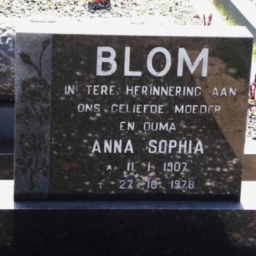 BLOM Anna Sophia 1907-1978