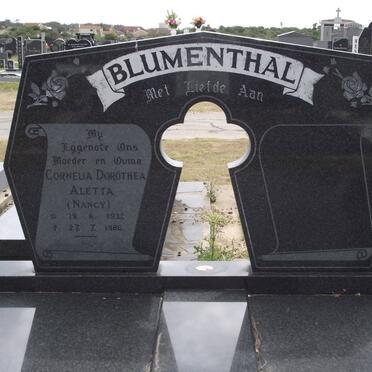 BLUMENTHAL Cornelia Dorothea Aletta 1932-1986